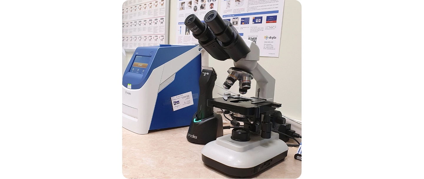 Laboratoriskie izmeklējumi ar mikroskopu