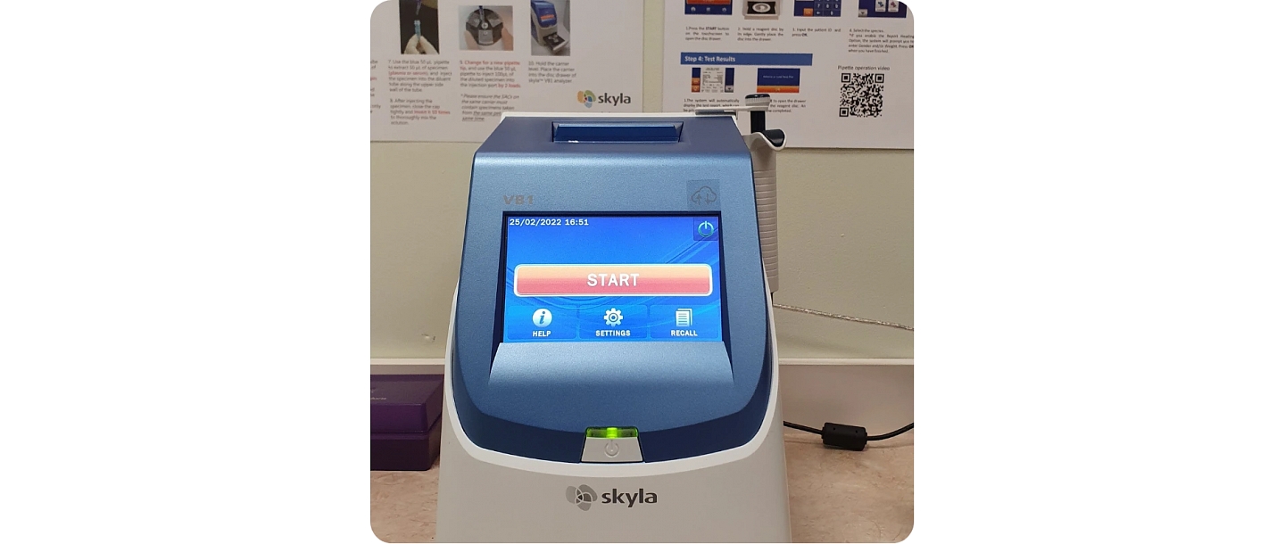 Animal blood testing equipment