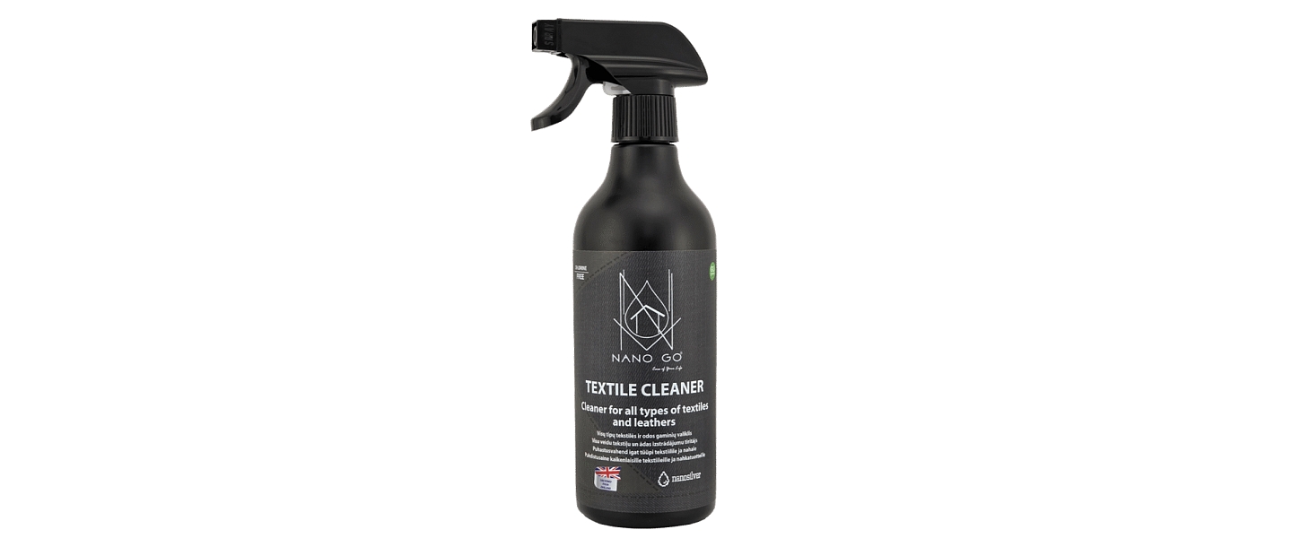Textile and leather cleaner, which effectively removes stains.