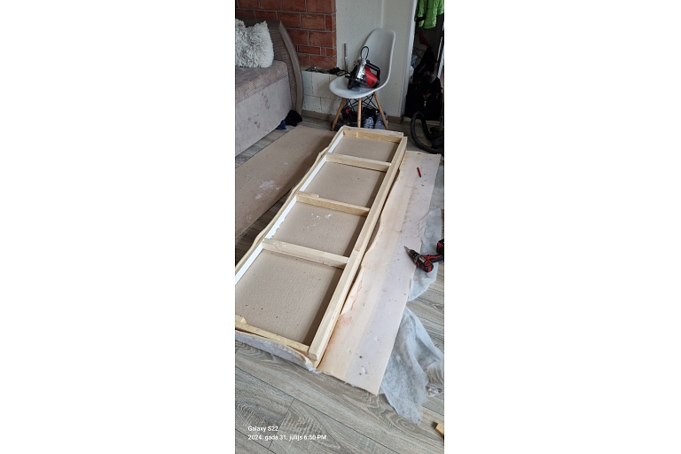 Sofa construction assembly.