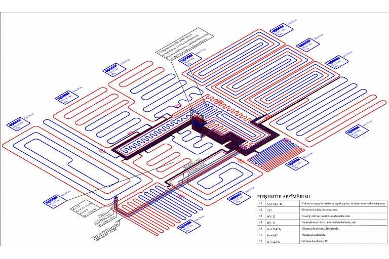Efficient planning and balancing of underfloor heating circuits