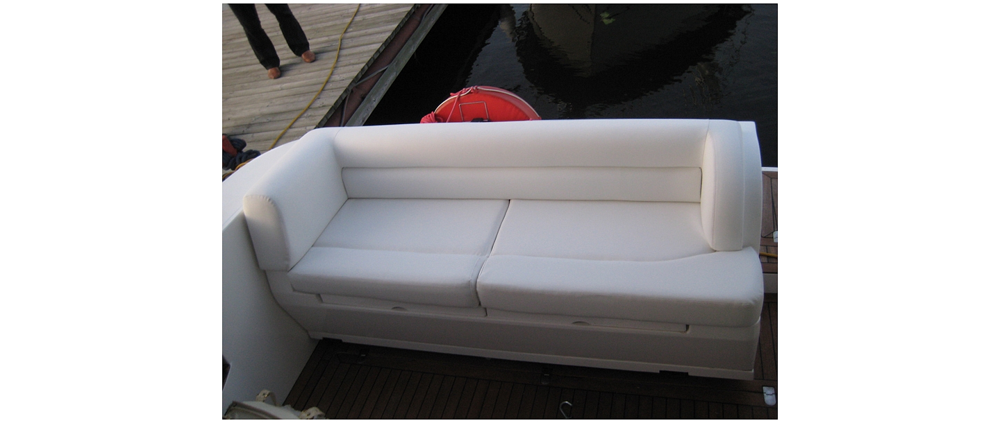 Upholstered furniture for yacht