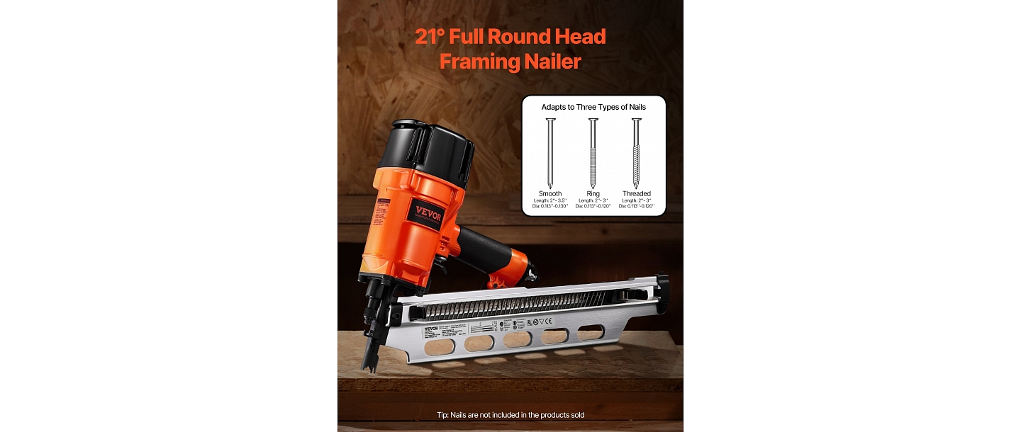 VEVOR 21 pneumatic framing nailer