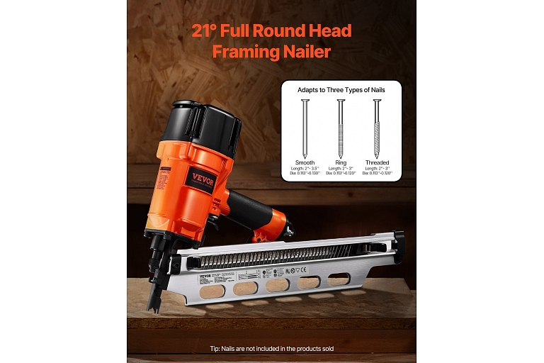 VEVOR 21 pneumatic framing nailer
