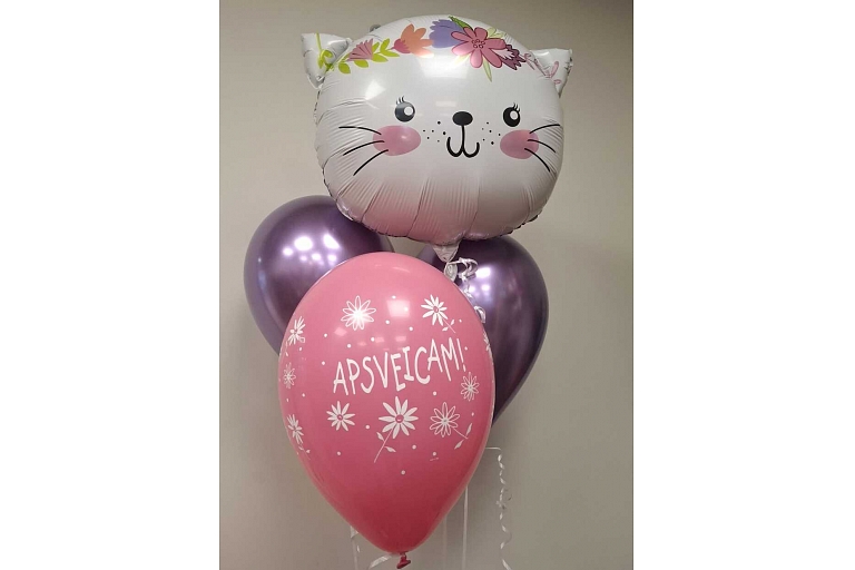 Balonu kompozīcija meitenei