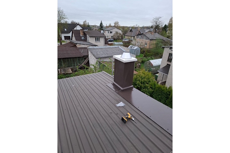 Chimney trim and tin elements