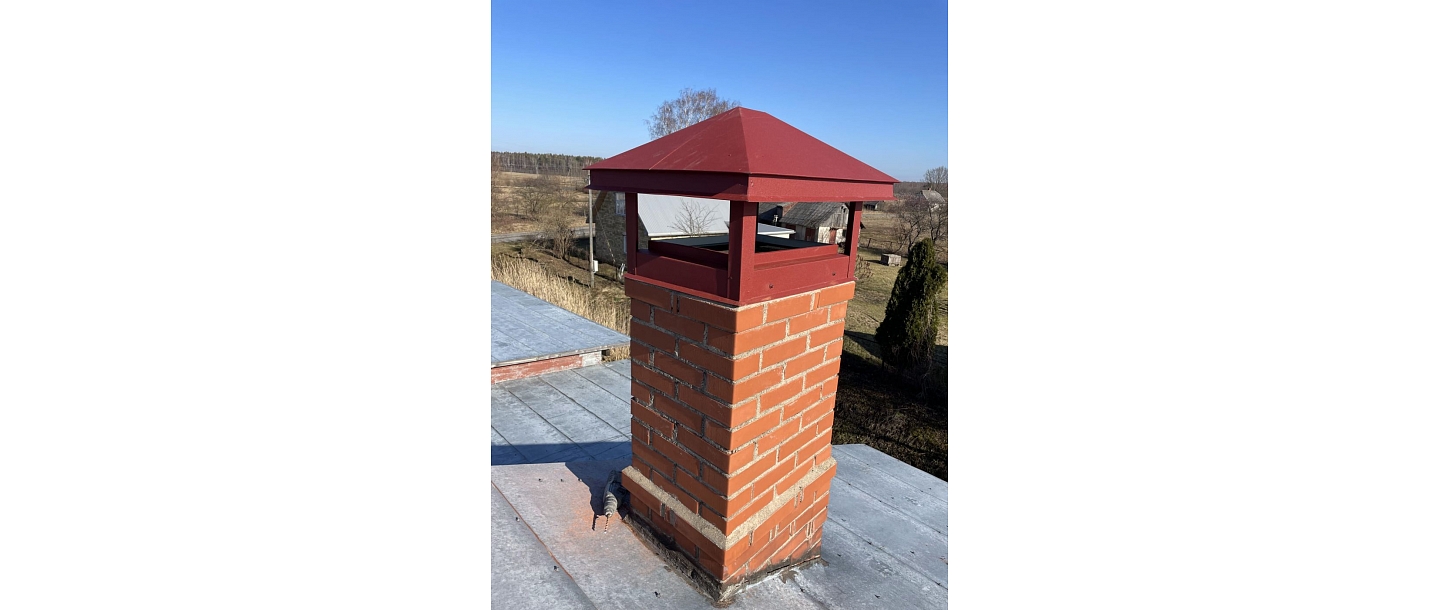 Installing the chimney cap