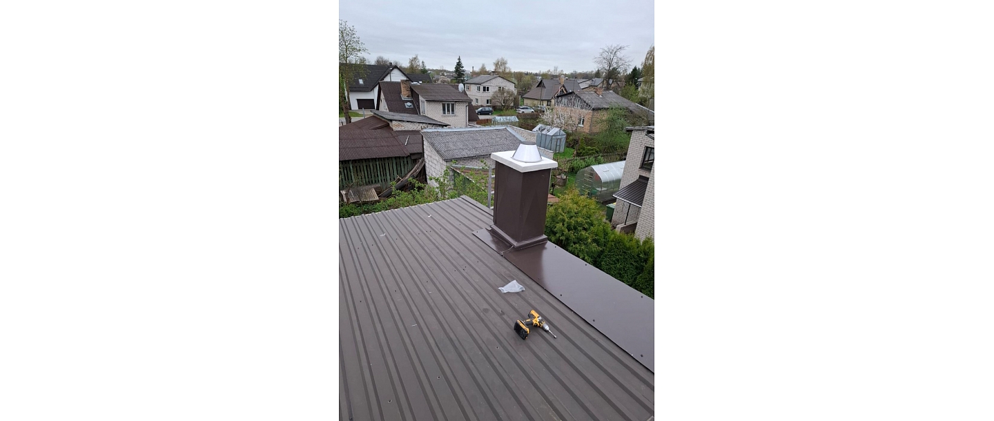 Chimney trim and tin elements