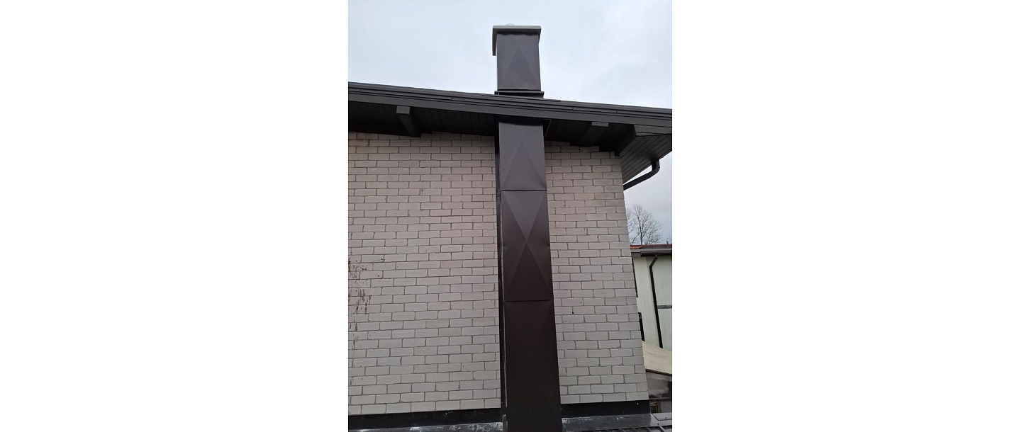 Custom-made chimney cladding