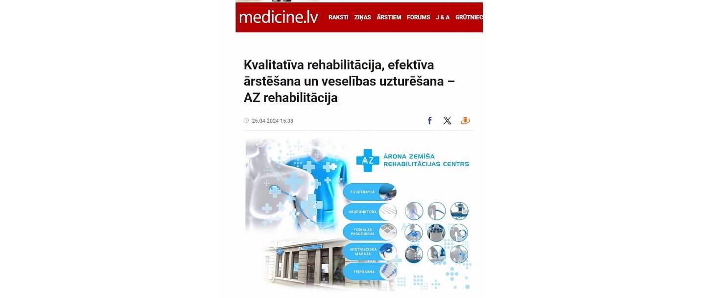 Ārona Zemīša rehabilitācijas centrs – vieta, kur Tava veselība ir pirmajā vietā!