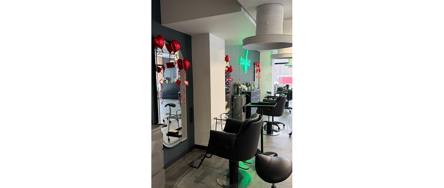 Modern and stylish hair salon.