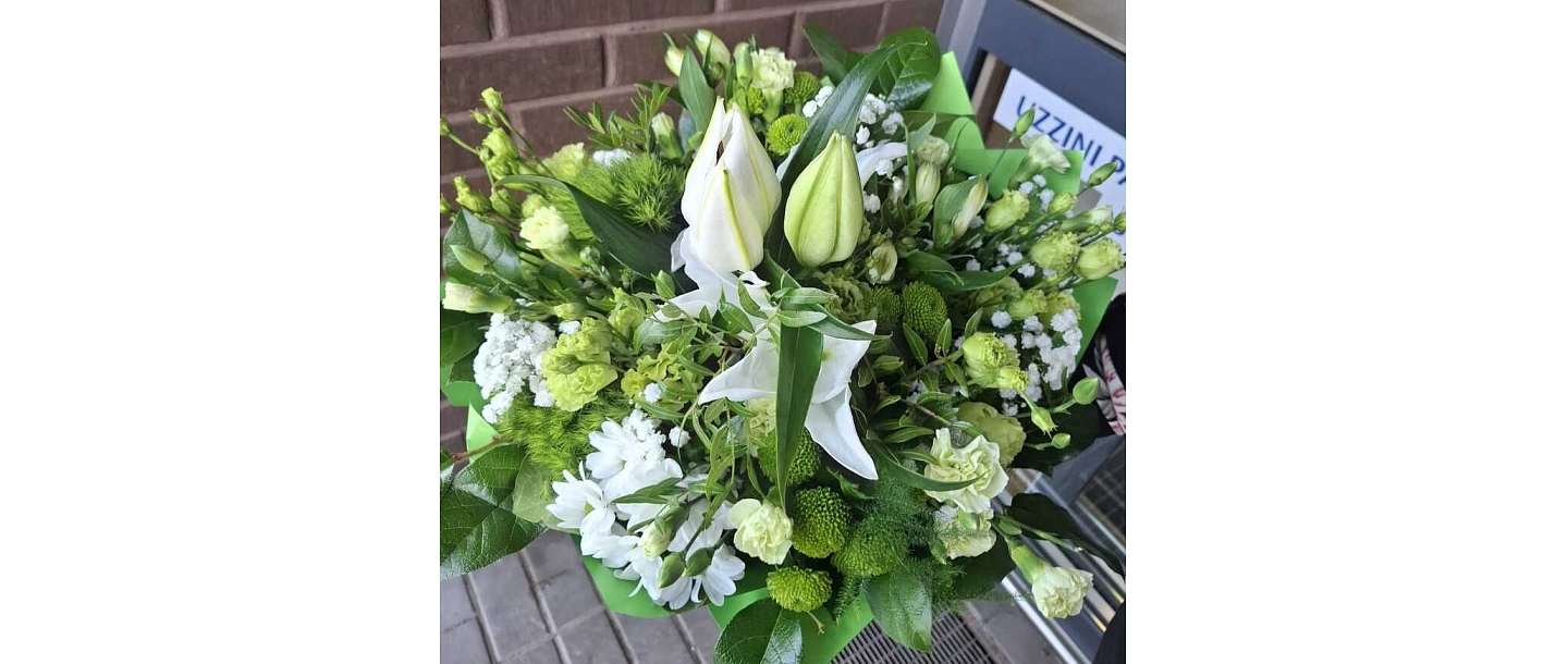 White and green flower bouquet