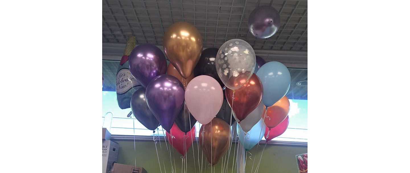 Helium balloon bouquet for celebration