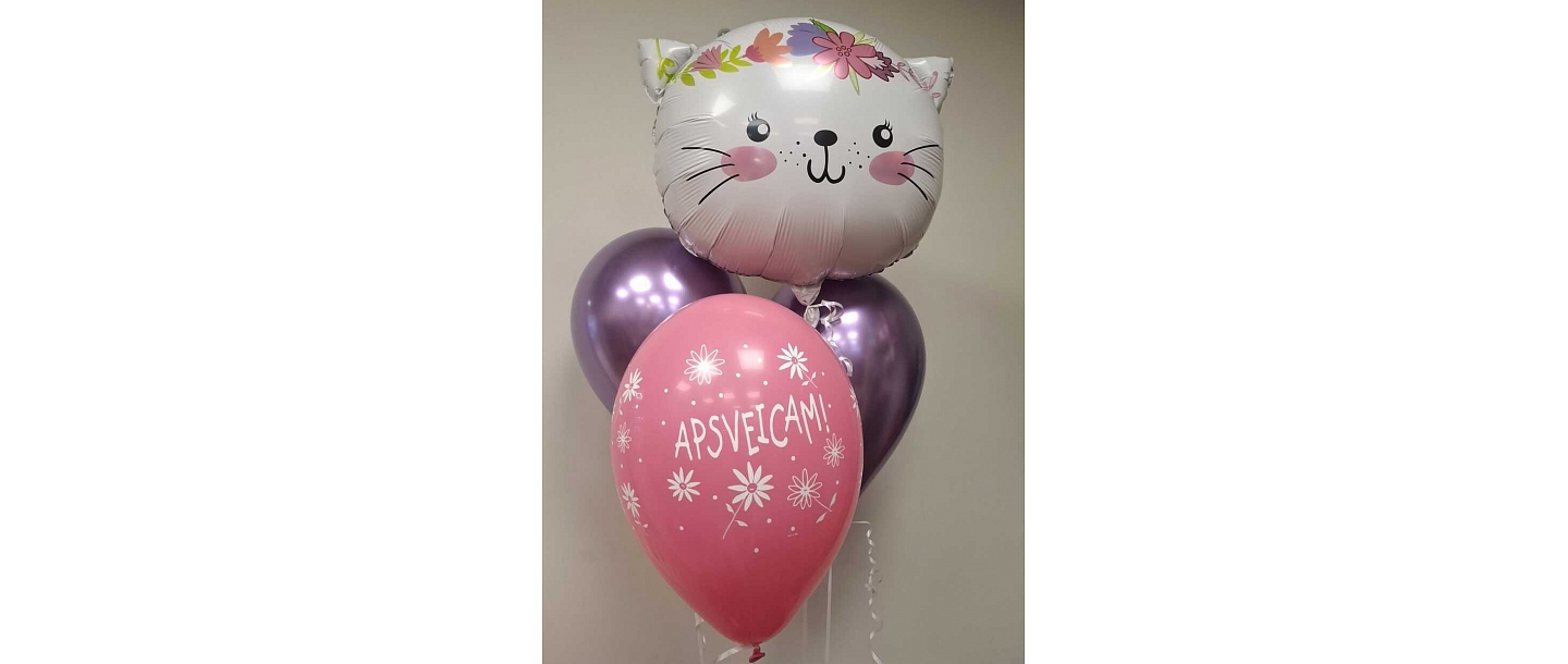 Balloon arrangement for a girl