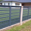 Wooden and metal fences