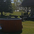 Big sauna with hot tub