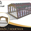 Jumta kopņu uzstādīšana. Moduļu māju izgatavošana. Siltumnīcu uzstādīšana.